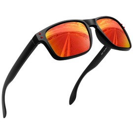 Joopin Sunglasses for Men, Polarized Lightweight Sun Glasses UV Protection Mens and Womens Shades for Driving Fishing Golf 3 Packs (Blue/Green/Red)