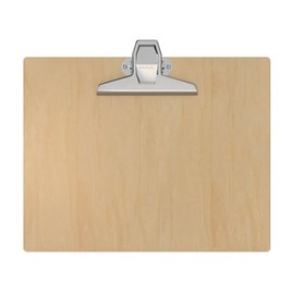 MAUL Mautilia A4 Clipboard, High-Quality Wooden Clipboard in A4 Landscape Format, Sturdy A4 Clipboard for Hanging, Clipboard with Vintage Clip, 26 x 30.7 x 3.74 cm, Brown