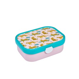 Mepal - Lunch Box Campus - Bento Lunch Box For Children - Lunch Box With Bento Compartment & Fork - Lunch Box With Clip Closure - BPA-free & Dishwasher Safe - 750 ml - Leopard