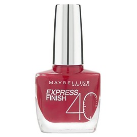 Maybelline New York Make-Up Nailpolish Express Finish Nagellack Cherry/Ultra schnelltrocknender Farblack in sattem Kirschrot, 1 x 10 ml