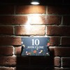 Badgemaster Modern Anthracite House Number Sign Plaque Stainless Steel Standoffs