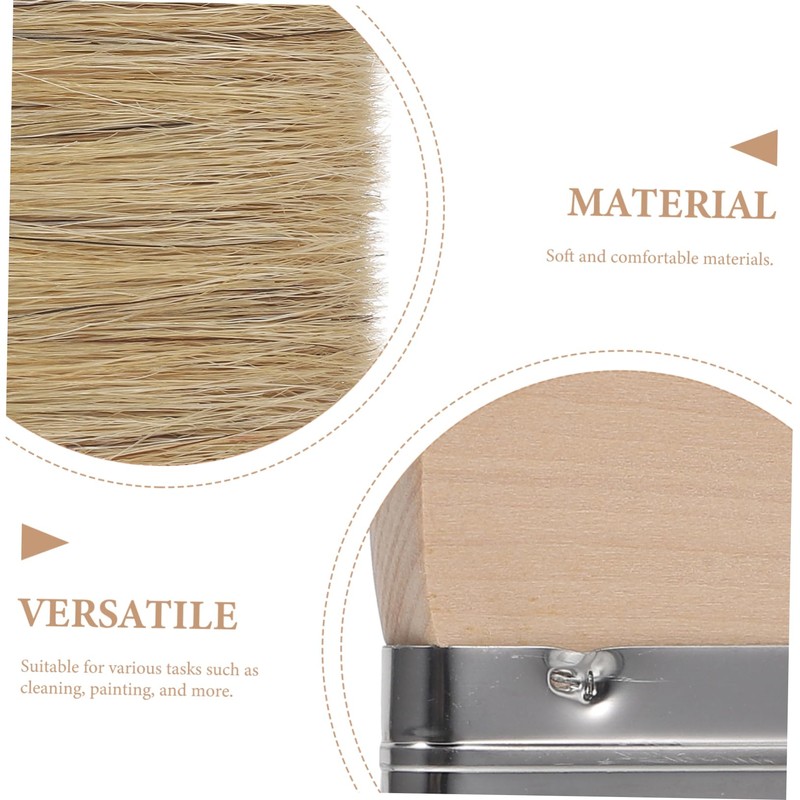 Totority Beach Sand Brush with Handle Natural Boar Bristle Painting