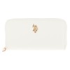 U.S.POLO ASSN. Polyurethane Wallet for Women, Cream White, Casual