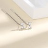 Silver Bow Chain Earrings Bow Tassel Earrings for Women Sliver