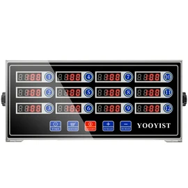 Precision Kitchen Timers for Cooking – 12 Channel Commercial Kitchen Timer Restaurant Kitchen Supplies – Stainless Steel Digital LED Chef Cooking Timer – Reminder Function, Loud Alarm, Black