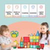 ZUMMY Kids Magnetic Building Blocks Tile Set (60 Piece)