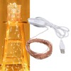 USB Copper Wire String Lights, 100 LEDs 10m/32.8ft DIY Safe