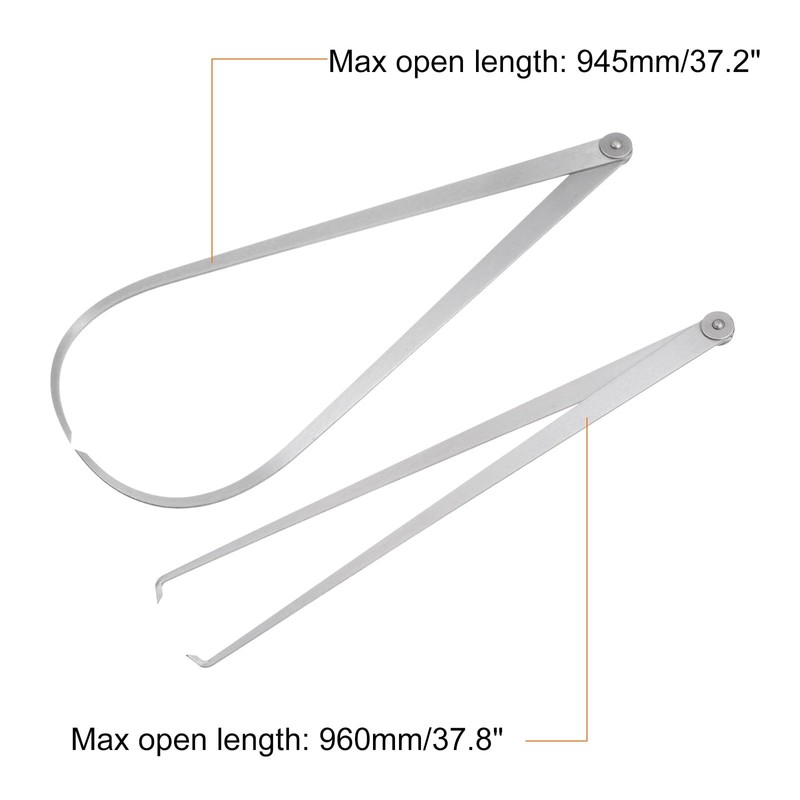 HARFINGTON Firm Joint Inside Outside Caliper Set 500mm 20 inch