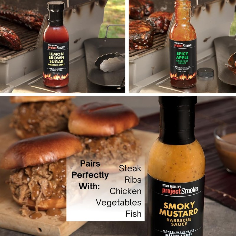Steven Raichlen Project Smoke BBQ Sauce Gift Set – 3
