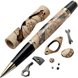 Mechanics Laser-Cut Inlay Pen Blank