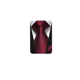 HISDERN Burgundy Ties for Men Wedding Maroon Tie and Pocket Square Set Mens Wine Silk Polka Dot Neckties Handkerchief Formal Business Necktie