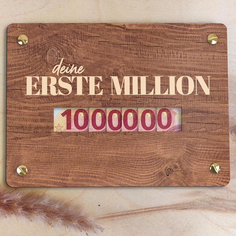 Gift Your First Million – XL Wooden Money Gift with