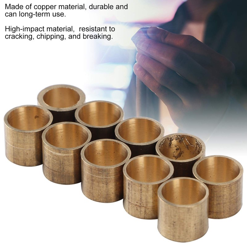 10pcs/Set Brass Cue Tip Snooker Billiard Cue Copper Ferrules Repair