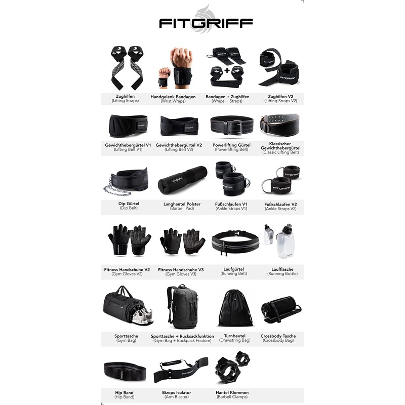 Fitgriff® foot straps (heavily padded) – for fitness training at