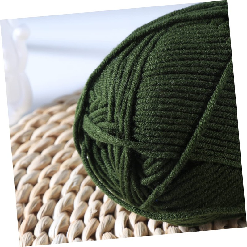 SEWACC Milk Cotton Yarn Soft Army Green Chunky Knitting Yarn