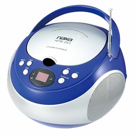 Naxa Electronics NPB-251 Portable CD Player with AM/FM Stereo Radio, Blue