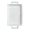 HIC Kitchen Rectangular Lasagna Pan with Handles, Fine White Porcelain,