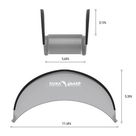 FLORA GUARD Garden Hose Reels, Hose Holder Wall Mount - Heavy Duty Metal Hose Hanger Holds Up to 125Ft, Garden Water Hose Holder for Outside Yard, Anti-Rust Anti-Slip (2pcs Black)