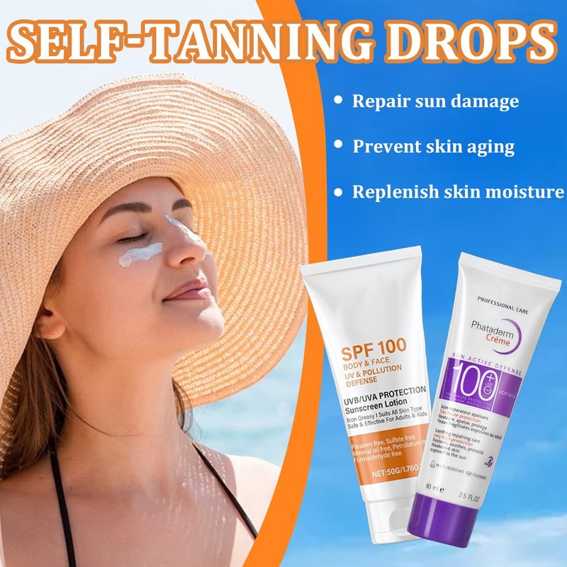 Sun Cream SPF 100 and SPF 100+, Pack of 2