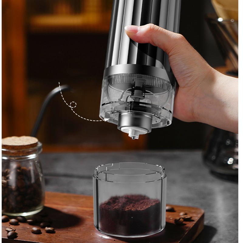 Electric Coffee Grinder Household Cordless USB Full Automatic Adjustable Burr