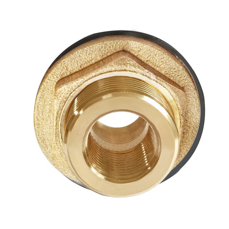 Joywayus 3/8" NPT Female x 3/4" Male Brass Bulkhead Fitting