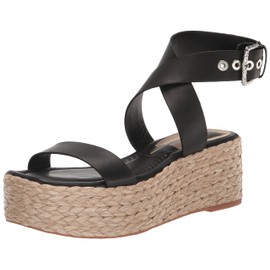 Dolce Vita Women's Cannes Heeled Sandal, Black Leather, 9