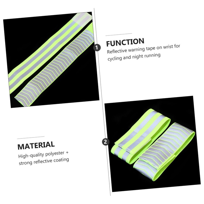 BESPORTBLE Safety Reflective Strap 4pcs Night Running Wristband for Parents