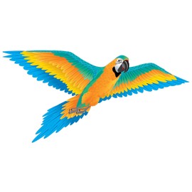 WindNSun Super Size 3D Blue Macaw Nylon Parrot Kite, 74 Inches Wide