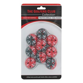 Golfers Club Collection The Dual Colour Practice Balls - Red/Black