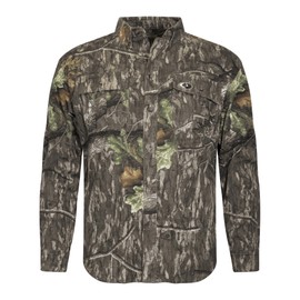 Mossy Oak Men's Standard Long Sleeve Camo Hunting Shirts Cotton Mill, Country Roots, Large