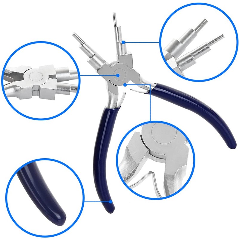 MMOBIEL Jewelry Making Wire Bending Pliers 2-9mm 6 Size Loops