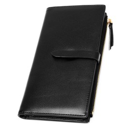 YOUBDM Slim Wallets for Women Credit Card Holder RFID Bifold Clutch Wallets Checkbook with Zipper Pocket