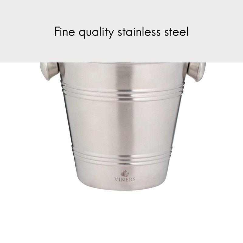 Viners Ice Bucket, Stainless Steel, Silver, 1L