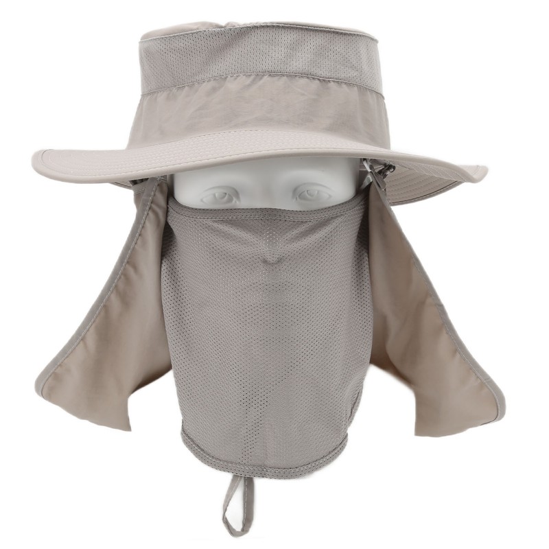 Fishing Hat Nylon Breathable Sun Protection Caps with Neck Flap