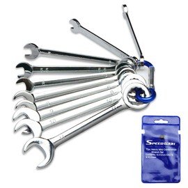 SPEEDWOX Mini Wrench Metric 10 Pcs Ignition Wrench Set 4mm-11mm Open End and Box End Standard Combination Wrench Spanner for Assembling Furniture Small Equipment Auto