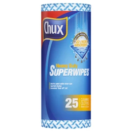 Chux Heavy Duty Superwipes Roll, Superfast Drying and Ideal for Everyday Use, 25 Count