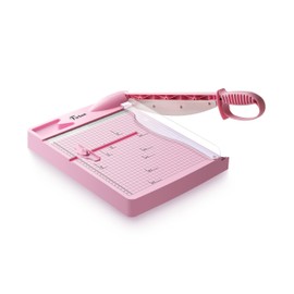Firbon 12" Guillotine Paper Cutter, Heavy Duty 30-Sheet Capacity Trimmer for Cardstock, Photos, Scrapbooking, Office, Classroom, Studio (Pink)