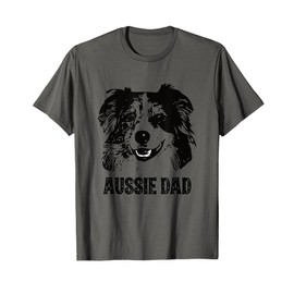 Aussie Dad - Australian Shepherd Dog Dad T-Shirt for Men