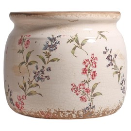 Xiaan Jiaju Ceramic Planters for Indoor Plants, Plant Pots with Drainage Hole, 6.29in. Flower Pots for Indoor Plants, Vintage Planters & Succulent Pots, Crackle Glaze Finish Plant Pots, Purple Red