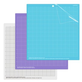 CRIROSA Cutting Mat for Silhouette Cameo 4/3/2/1, 12 x 12 Inch, Set of 3, StandardGrip, Light Handle, StrongGrip), Square, Grid, Non-Slip, 12X12 Cutting Mats for Cameo 5