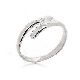 Sovats Ladies Hammered Thumb Ring 925 Sterling Silver, Sterling Silver