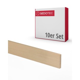 Gedotec Wooden strips for crafting, wooden boards for building made of beech wood, 95 cm, pack of 10, 3 x 25 x 950 mm, basic, versatile wood for crafting and building various objects