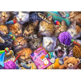Buffalo Games - Jeff Haynie - Cat Nap - 750 Piece Jigsaw Puzzle for Adults - Challenging Puzzle Perfect for Game Nights - Finished Size is 24.00 x 18.00