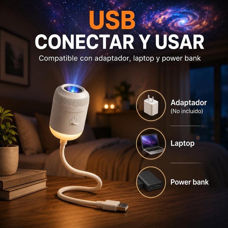 HD Smart Dynamic 5D Holographic Night Light Projector, Plug and