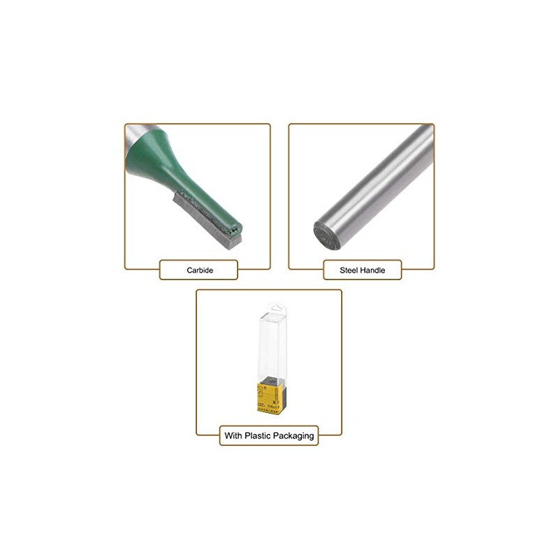sourcing map Router Bit 1/4" Shank 1/8" Cutting Dia Single