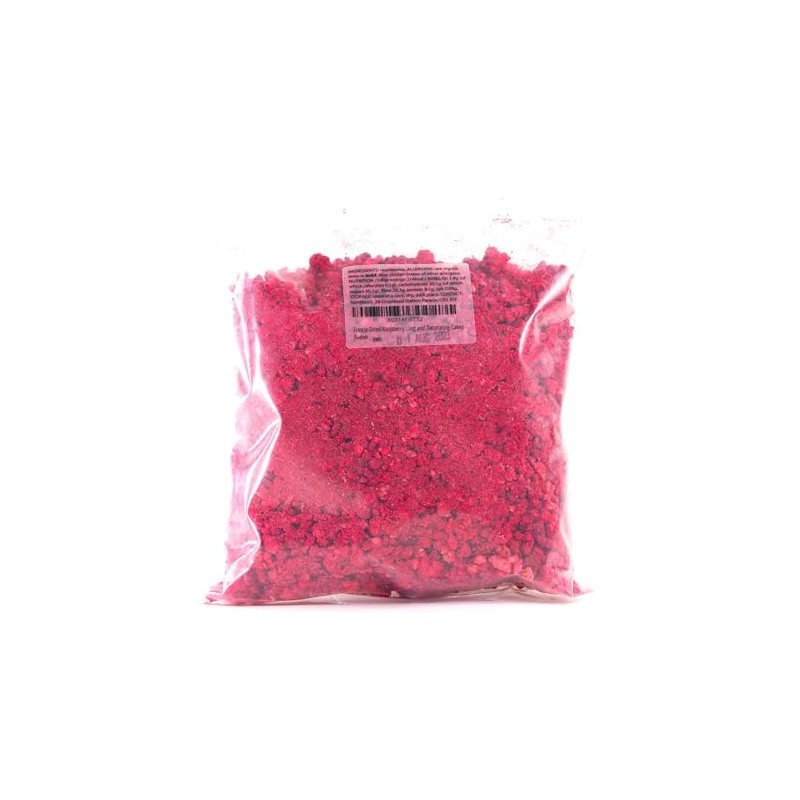 Freeze Dried Raspberry Pieces (200g). Great for Baking and Decorating