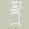 Space-Saving Bathroom Shelf Organizer Freestanding with Doors for Restroom