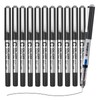 EYEYE Black Rollerball Pens 0.5mm Needle Tip, 12 Pack Extra