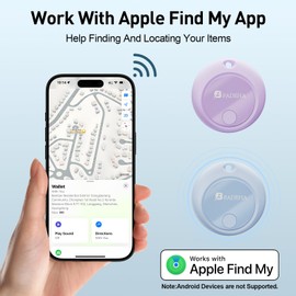 2025 [Apple MFi Certified] (iOS Only) Bluetooth Tracker Smart Finder for Apple Find My, iPhone Card Wallet Finder GPS Tracker, 5-10 Years Battery, Keys Finder and Item Locator for Keys, Bags, Passport