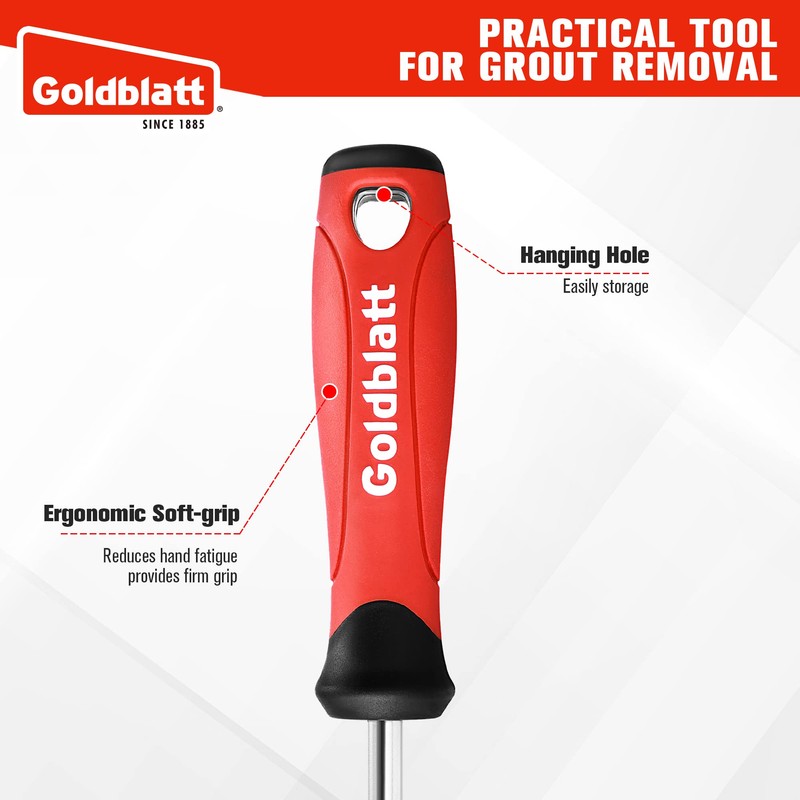Goldblatt Grout Removal Tool with Replacement Carbide Tip - Professional